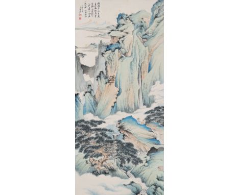 A Chinese Scroll Painting By Zhang Daqian 100 x 46cm 20th Century