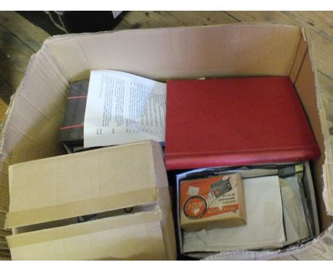 Various stamp accessories including albums, mounts and watermark detector etc