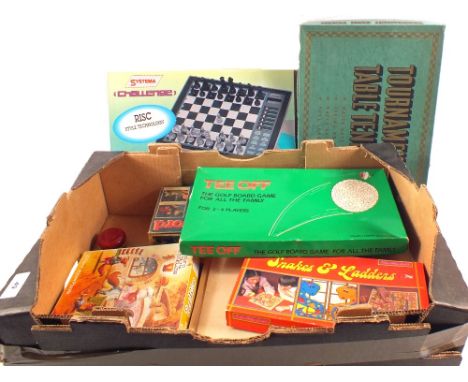 The Rose No.1 lead chess set, various games etc including Magic Robot