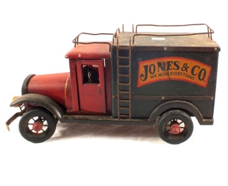 A wooden model, Jones & Co delivery van