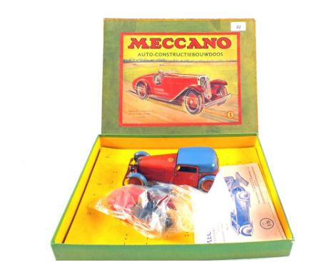 A Meccano boxed Constructor Car No.1 with spare for different body styles and leaflet