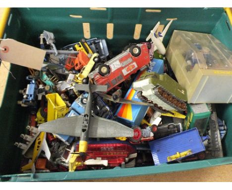 A large quantity of die cast models, Corgi, Dinky etc plus a boxed Zeroids Robot