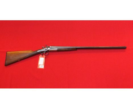 A 16 bore side by side hammer shotgun by Darlow of Norwich, N.V.S.N. 28" barrels with top lever opening, a good looking gun i