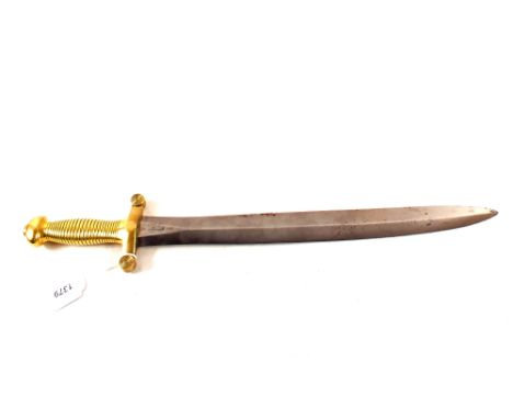A French 1831 (PATTERN) hanger, blade marked with maker and 1833, brass hilt numbered 848 (no scabbard)