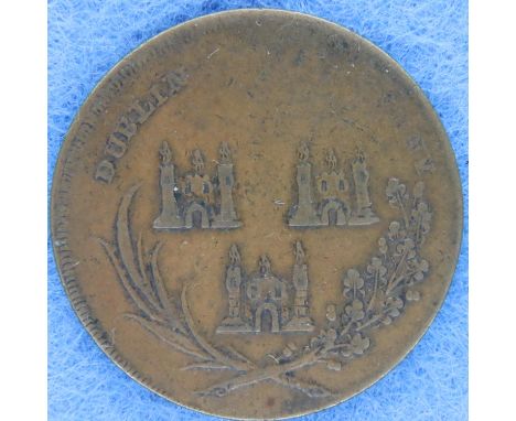 1795 Irish (Dublin) token; God Grant Peace. P&amp;P Group 1 (£14+VAT for the first lot and £1+VAT for subsequent lots) 
