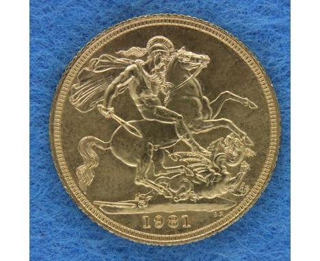 1981 sovereign of Elizabeth II, our grade gEF. P&amp;P Group 1 (£14+VAT for the first lot and £1+VAT for subsequent lots) 