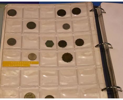 Coins of Morocco, Palestine, Libya, Qatar and Dubai, housed in a part-filled album, including some silver denominations. P&am