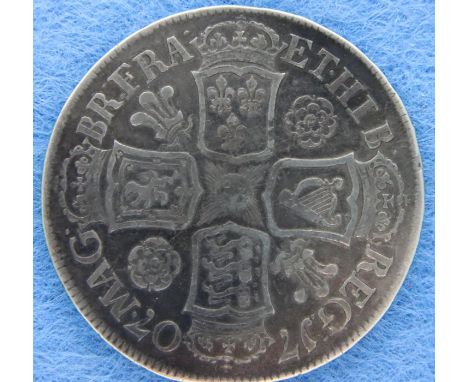1707 silver half crown of Queen Anne. P&amp;P Group 1 (£14+VAT for the first lot and £1+VAT for subsequent lots) 