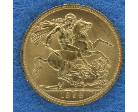 1958 sovereign of Elizabeth II. P&amp;P Group 1 (£14+VAT for the first lot and £1+VAT for subsequent lots) 