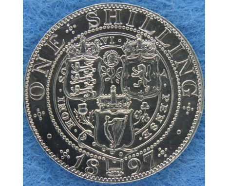 1897 silver shilling of Queen Victoria (widow head). P&amp;P Group 1 (£14+VAT for the first lot and £1+VAT for subsequent lot