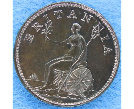 1806 copper farthing of George III; incuse K pm truncation. P&amp;P Group 1 (£14+VAT for the first lot and £1+VAT for subsequ