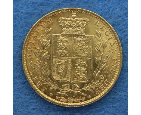 1856 sovereign of Queen Victoria WW incuse, our grade aEF. P&amp;P Group 1 (£14+VAT for the first lot and £1+VAT for subseque