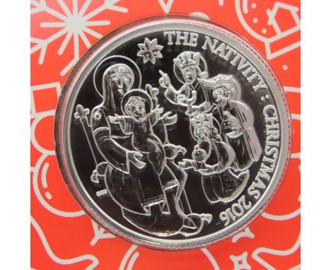 2016 Christmas Nativity uncirculated 999 fine silver £20. P&amp;P Group 1 (£14+VAT for the first lot and £1+VAT for subsequen