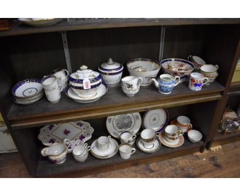A collection of late 18th/early 19th century porcelain teawares, to include: Worcester and Barr, Flight &amp; Barr, (s.d.). (