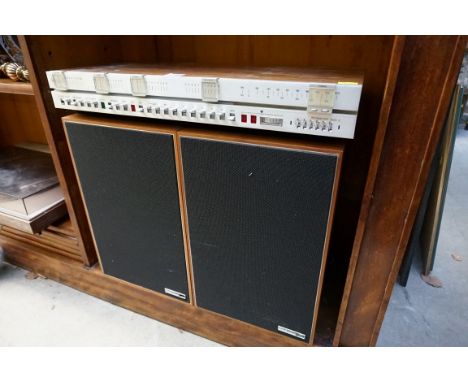 A Bang and Olufsen 'Beomaster 3000-2' amplifier;&nbsp;together with a Bang and Olufsen 'Beogram 3000' turntable; and a pair o