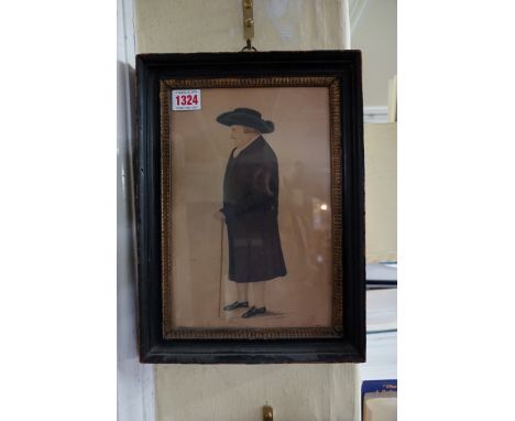 C C Moore, 'Moses Gooden', inscribed verso, watercolour, 26 x 17cm; together with a 19th century portrait miniature; and four