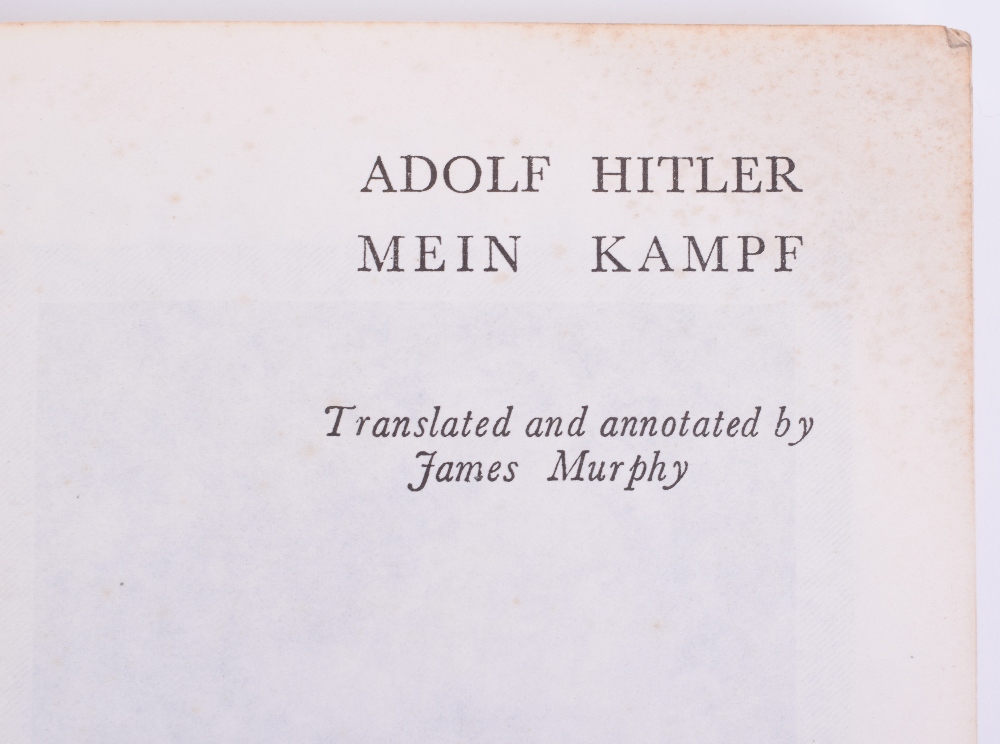 Adolf Hitler Mein Kampf English Translation, softback example published ...