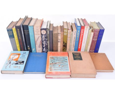 Books on Guns, Firearms, Ammunition etc, various titles and periods. Generally all remain in good condition. 30 items.