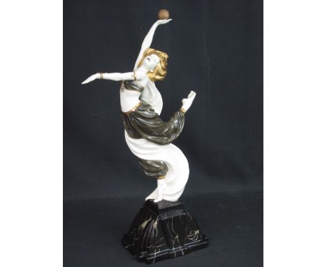 ROYAL DOULTON BONE CHINA FIGURE ART DECO COLLECTION 'ECSTASY' modelled by Tim Potts, limited edition. No. 111/500 with certif