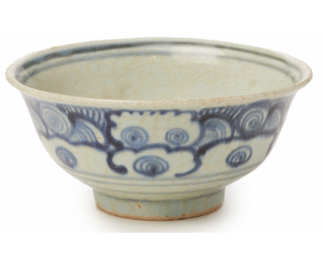 A BLUE AND WHITE PORCELAIN BOWL (2) Early Ming style, according to the inventory 14cm diameter Provenance: Purchased in 1973 