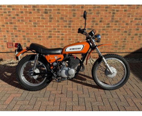 Rare and sought after Kawasaki F5 Big Horn dual-purpose trail bike showing 9,200 miles and in running order post-restoration.