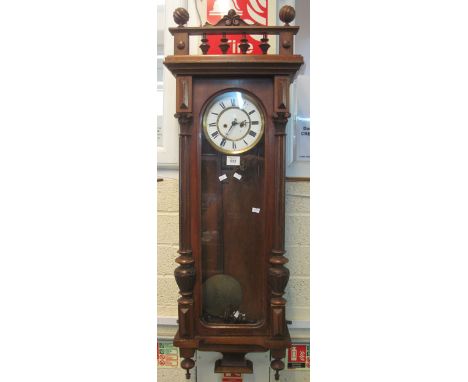 Early 20th Century two train Vienna type wall clock.(B.P. 24% incl. VAT)
