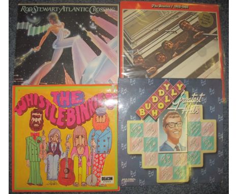 Box containing various vinyl LPs to include: Carly Simon; Eric Clapton; Kate Bush; Wings Greatest; Rod Stewart; Neil Diamond;