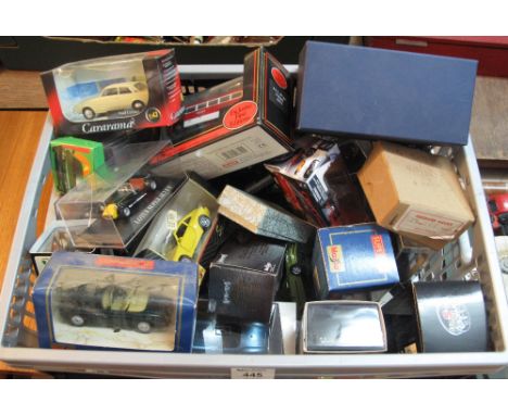 Box of assorted diecast model vehicles in original boxes to include: Maisto; Cararama; Exclusive first editions etc.(B.P. 24%