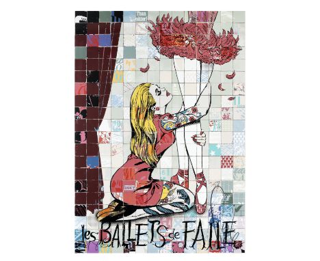 Faile (Collaboration), 'Les BALLETS de FAILE NYC', 2013, screen print in colours on 310gsm Coventry Rag paper, signed in penc