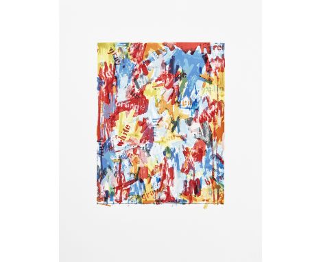 Jasper Johns (American 1930-), 'False Start 1', 1962, offset lithograph on BFK Rives paper, unsigned facsimile copy, publishe