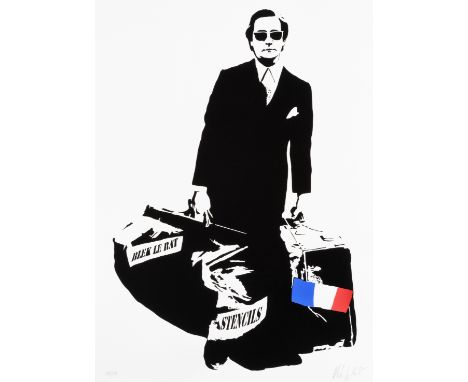 Blek Le Rat (French 1951-), 'Man Who Walks Through Walls', 2007, screen print in colours on 300gsm Somerset Satin white paper