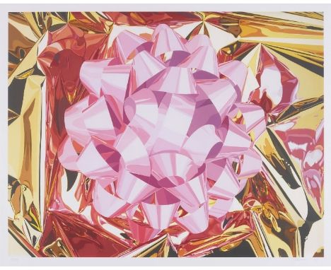 Jeff Koons (American 1955-), 'Pink Bow', 2013, pigment print in colours on Japanese Watercolour paper, signed, dated and numb