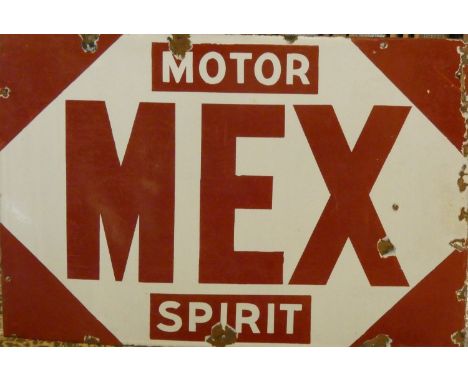 A Motor Mex vitreous enamel advertising sign, H x 57, W x 77 