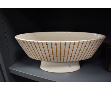 A mid century Hornsea pottery planter or rose bowl, flaked chip to base rim
