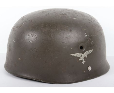 WW2 German Paratrooper Helmet Shell, excavated example which has been re-painted and restored. No liner or harness chin strap