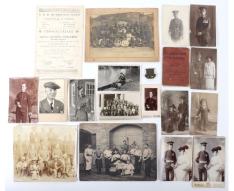 Small Photograph Grouping for an Other Ranks later Officer in the Army Ordnance Corps, grouping consists of images taken of o