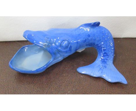 A Royal Worcester Sabrina porcelain spoon warmer, formed as a fish with open mouth, model number 2484Condition Report:  Good 