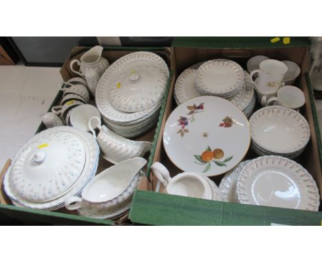 A dinner service, together with Royal Worcester Evesham