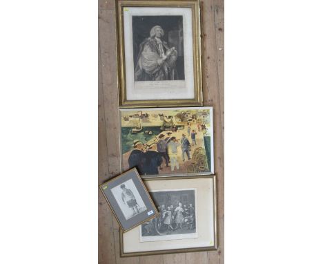 Thomas Park, after Sir Joshua Reynolds, mezzotint, Doctor John Thomas Lord Bishop of Rochester, 20ins x 14ins, together with 