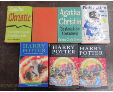 Paddington Goes to Town, by Michael Bond, together with three Harry Potter books and three Agatha Christie books