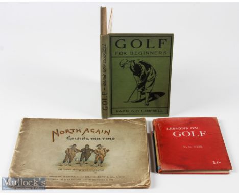 Early Golf Books, to include 1894 North Again Golfing This Time c1894 Book pub London: Simpkin, Marshall, Hamilton, Kent &amp