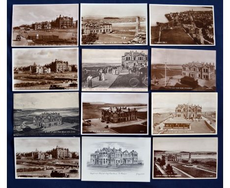 Interesting Collection of The R&amp;A St Andrews golfing postcards (12) from the early 20th century onwards to include Fletch