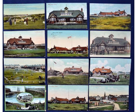 Collection of interesting early Silloth Golf Club and players coloured postcards from the 1900s onwards (12) to include exhib