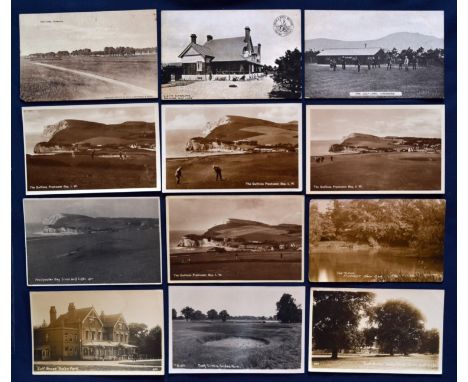 Interesting collection of English and Irish Golf Links b&amp;w postcards from the early 1900s onwards (12) to include The Lak