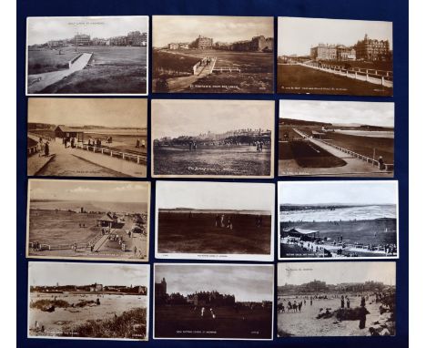 Interesting collection of Views of St Andrews, Golf Links, Putting Green, mostly early 20th century (12) to incl both The New