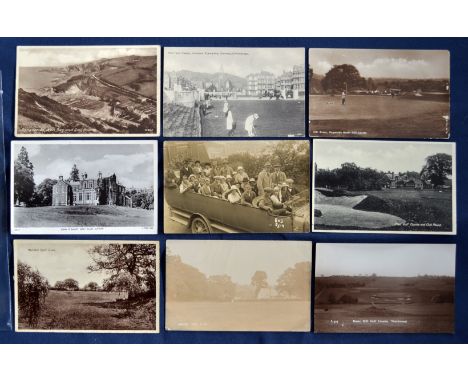 Collection of various English Golf Clubs b&amp;w postcards from the first half of the 20th century (9) to include 3x various 