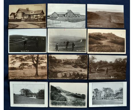 Interesting collection of various early English Golf Course postcards from the early 1900s onwards (12) to include 3x Bamburg