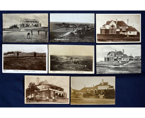 Interesting collection of Hunstanton Golf Club b&amp;w postcards from the early 1900s onwards (8) to include the famous 1st T