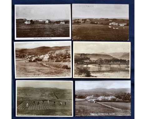 Early Scottish &amp; English Golf Links b&amp;w postcards from the 1900s onwards (6) to include Ladies Golf Course Bridge of 