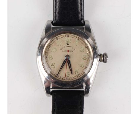 A Rolex Oyster Perpetual stainless steel cased gentleman's wristwatch, Ref. 2940, circa 1946, the signed and jewelled chronom